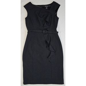 White House Black Market Sparkle Ruffled Dress With Belt